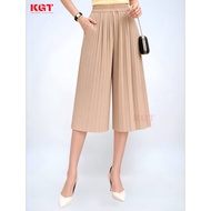KGT Pleated Short Pants Italian Short Crepe Pleated Ladies Pants Seluar Pendek Perempuan