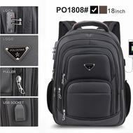 STAR STRIKE 18 Inch Laptop Backpack with Expanding Padlock for Men Wanita - Black, 18 Inch Padlock