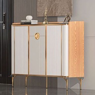 意式輕奢掩門鞋櫃玄關儲物收納櫃簡約現代2門3門4門鞋櫃120CM（3門1抽）