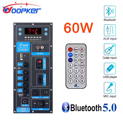 Woopker High Power Amplifier Board Bluetooth 5.3 Outdoor Audio Amplifier Module 60W Stereo Amplifier