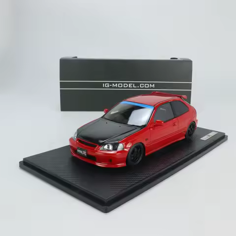 IG 1:18 Scale Resin Red Honda Civic EK9 Type R Toys Cars Model IG2677 Classics Nostalgia Adult Gifts