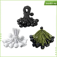 [LovoskibcMY] 20x Ball Bungee Cords Canopy Tarp Tie Down Balls Fitness Elastic Bungee Balls for Indo