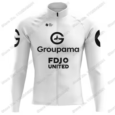 2025 White Team FDJ Cycling Jersey Set Summer Winter Cycling Clothing France Tour Men Road Bike Jack