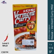 House Vermont Curry Mild Japanese Curry Instant Seasoning Spicy Japanese Curry Level 1 115Gr