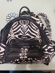 二手有塵袋MCM Visetos Zebra Backpack Small 細小復古背囊