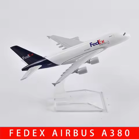 JASON TUTU 16cm A380 FEDEX EXPRESS Airline Airplane Model Planel Airplane Diecast Metal 1/400 Scale 