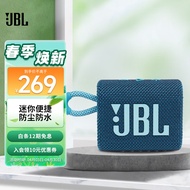 JBL GO3 音乐金砖三代 便携式蓝牙音箱 低音炮 户外音箱 迷你小音响  防水防尘设计 蓝色