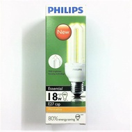 Philips Essential 3U E27 18w 220-240v 827 Bulb Warm White (12pcs/pack)