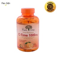 Pure Vita Vitamin C Time Release 1000mg วิตามินซีเพื่อสุขภาพ ผิวใส ดูดซึมได้ยาวนาน 8-10 ชั่วโมง (250 เม็ด)