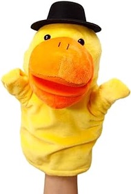 Lanxitown Little Yellow Duck Hand Puppets Puppets for Kids Farm Animals Finger Puppets Plush Soft Hand Puppets for Kids Hand Puppets with Movable Mouth (Little Yellow Duck)