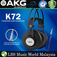 AKG K72 Pro Audio Closed Back Stereo Headphones (K 72 K-72)