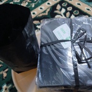 10pcs package of strong, durable black plastic POLYBAG polybags, size 35x40, 40x40, 40x45, 45x45