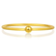 CHOW SANG SANG 999.9 24K Gold Price-by-Weight Gold Matte-Finished Bangle for Women 90343K