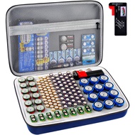 Battery Organizer Storage Holder, Batteries Storage Containers Box with Battery Tester Checker Fits 