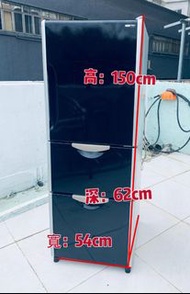 超抵🔥$1699 雪櫃 三門 日立 細細個 R26 珍珠黑色 150CM高 255公升 二手電器 拆舊 洗衣機 搬屋 貨到付款