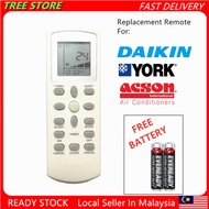 Remote Control For DAIKIN Air Cond Daikin York Acson [FREE BATTERY] ready stock