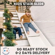 Kids Indoor Stair Slide 1 Section Adjustable 170–390cm No Installation Anti-Slip PP Toddler Playgrou