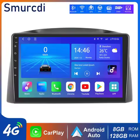 Android 15 Carplay Auto For JEEP Grand Cherokee WK 2005 2006 2007 Multimedia Car Radio GPS Navigatio