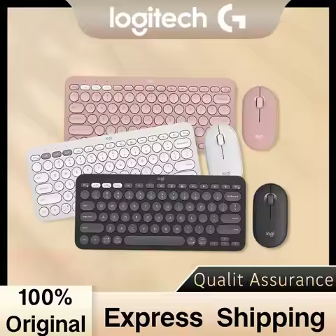 Logitech Pebble 2 Combo, Wireless Keyboard and Mouse, Quiet and Portable, Customizable, Logi Bolt, B