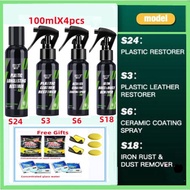 Car Care Kit Plastic Restoration Leather Liquid Wax Polish Car Paint Hydrophobic Coating Rims Wheel 