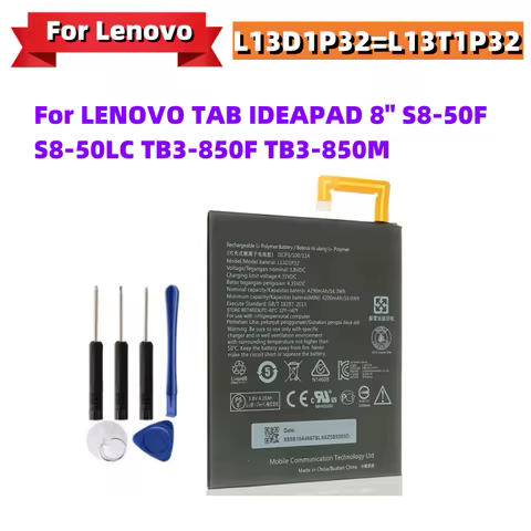NEW 4290mAh L13D1P32 Battery For LENOVO TAB IDEAPAD 8" S8-50F S8-50LC TB3-850F TB3-850M Battery L13T