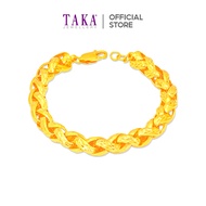 TAKA Jewellery Braided Link 916 Gold Bracelet