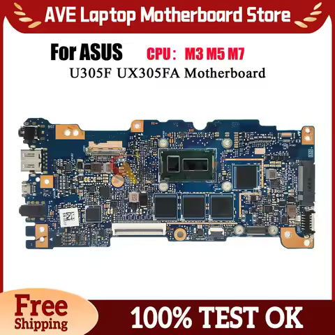 UX305FA Laptop Motherboard For ASUS ZenBook U305F UX305FA UX305F Notebook Mainboard With M3 M5 M7 CP