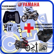 ORIGINAL YAMAHA BASKET LC V8 / Y15 LC135 FI PREMIUM BASKET TYPE C SOCKET BAKUL LC USB CHARGE Y15ZR 1