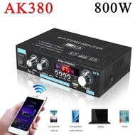 【Best Price Guaranteed】 -380 800w Home Car Power Amplifier 2 Channel Bluetooth 5.0 Audio Digital Amplifier Fm Usb Remote Control Hifi Stereo Subwoofer