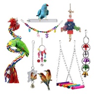 18Pcs/Set Great Bird Chewing Toy Adorable Safe to Chew Multi-purpose Bird Parrot Swing Chewing Toy S