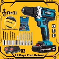 High Quality Blue Cordless Drill Driver Kit Hand Drill 25 Speed Screwdriver 12V/21V Power Drill Impa