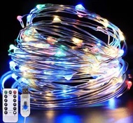 彩色USB LED燈帶遙控 可選2米 5米 10米 Multicolor USB LTD String with Remote   USB LED串燈銅線花環燈 8種模式遙控防水LED燈 聖誕裝飾燈 