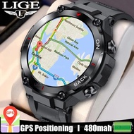 LIGE 2024 GPS Smart Watch Sports Fitness Call Reminder Heart Rate IP68 Waterproof Smartwatch For Men Android IOS Watch