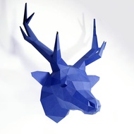 Yoyo L12 3D Paper Model Deer Head Animal Wall Paper Mold Christmas Cardboard 3D Scene Paper Carving 