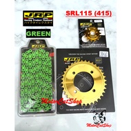 Rantai JRP (GREEN) Sprocket JRP (GOLD 415) Set Yamaha SRL115-Fi JRP Thailand