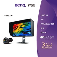 BenQ SW321C 32 inch 4K IPS UHD HDR 99% Adobe RGB USB C Color Management Photographer Monitor Best for Photo Editing