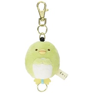 San-X Sumikko Gurashi Plush Reel Keychain Penguin Soft Boa AB03102 Green [Direct from Japan]