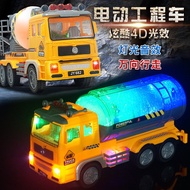 Electric car large universal engineering car toy 4D light simulation music children toy car model