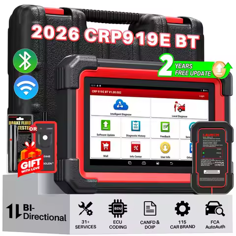 2026 New LAUNCH X431 CRP919E BT OBD2 Scanner Bidirectional Scan Tool added CAN FD/DoIP OE-Level All 