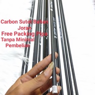 Blank Carbon Sutet Solid Black Fish Sudah Bubut 140cm ~ 220cm