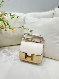 Hermes Mini Constance Nata奶油 金扣