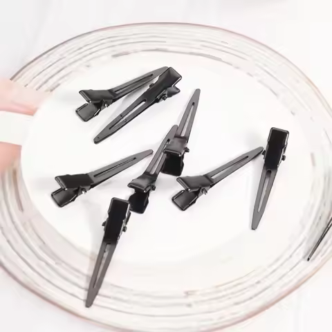 10PCS Black Duckbill Hair Clips Nonslip Alligator Hair Clips Barber Salon Styling Dying Hair Accesso