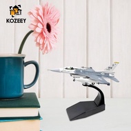 KOZEEY 1/100 Scale F16C Model Airplane, Miniature Fighter Jet, Collectible Desk Decoration with Base