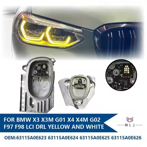 63115A0E623 63115A0E624 For BMW X3 X3M G01 X4 X4M G02 F97 F98 LCI DRL Yellow Angel Eyes Headlight Mo