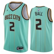 ❖✿BALL,BUZZ CITY,NBA Jerseys,#2，Embroidery，Men's T-shirt，Number 2,Basketball Jersey
