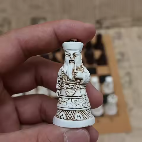 Antique International Chess Small Chess Chess Board 28cm Old 3D Qing Dynasty Terracotta Warriors Che