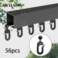 [AWHAO] 56 Pieces Hooks for Gazebo Curtains for Drapes Hotel Professional Accessories