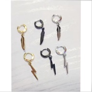 Korean Tassel Hoop Earrings, Korean Titanium Hoop Earrings