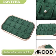Microfiber Jewelry Tray Showcase Display Organizer for Countertop Rings