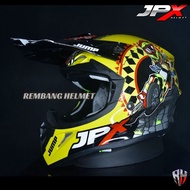 HELM JPX CROSS FOX1 X32 WHITE GLOSY PAKET GANTENG GOOGLE SNAIL HELM JPX KLX ORIGINAL HELMET MOTO TR
